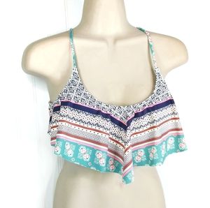 Victoria's Secret Printed Boho Flounce Bikini Top